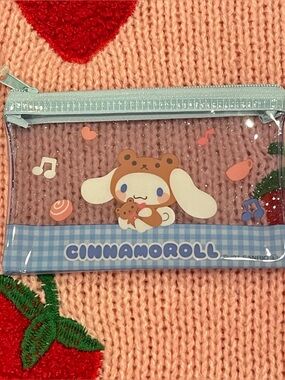 Sanrio Cinnamoroll Clear Glitter Mini Zipper Bag